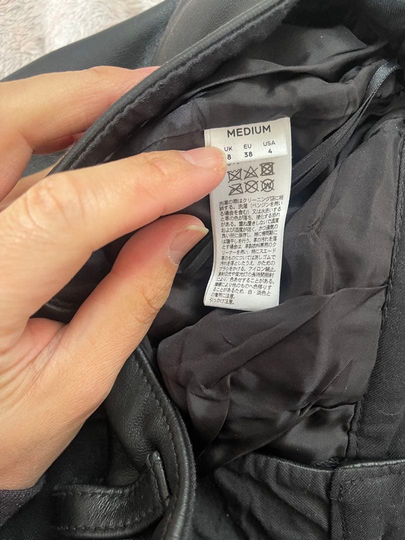 yama様 h beauty&youth レザーワイドショートパンツ ラムレザー