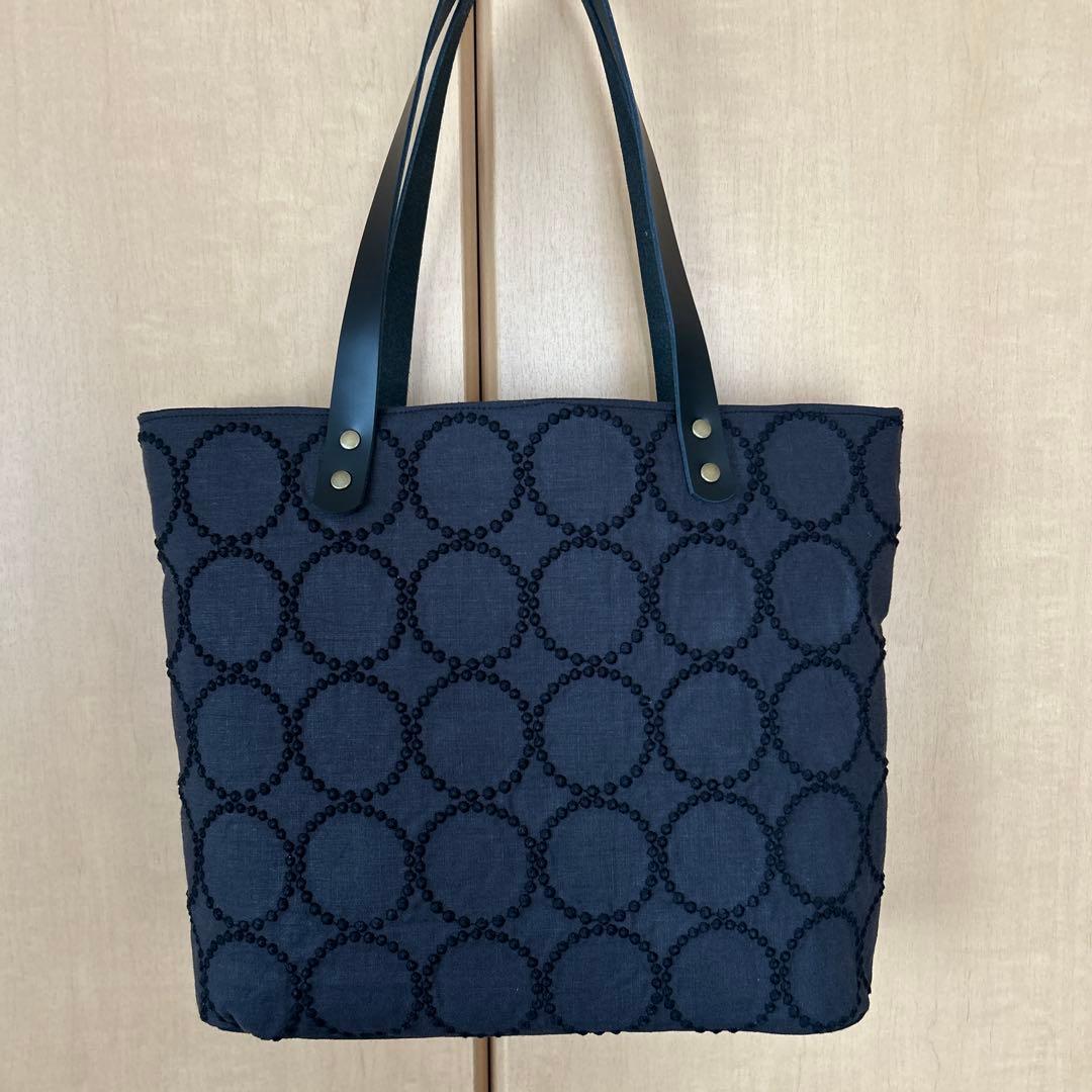 ハンドメイド　トートバッグ　A4サイズ　ミナペルホネン　タンバリン