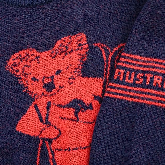 あいみょん　着用　コアラ柄　セーター　キッズL　レディースS～Mサイズ　紺　赤