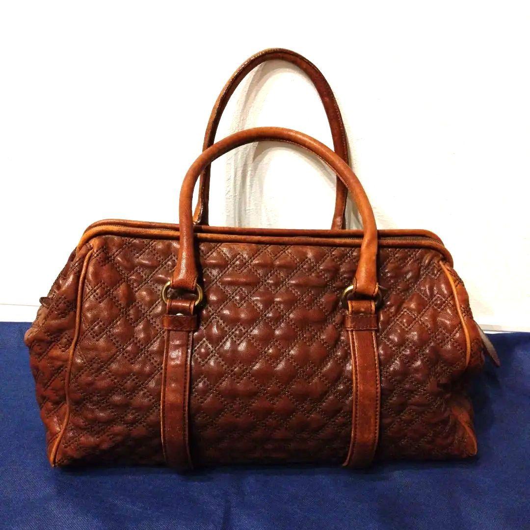 【まるぽち】【ドルチェ&ガッバーナ】ブラウン ボストンバッグ