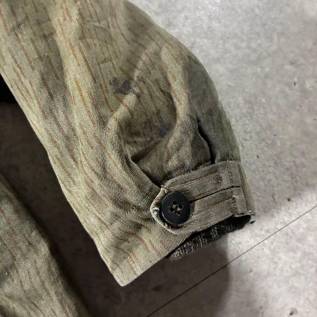 70s-東ドイツ軍実物NVAレインドロップカモミリタリージャケットフェード