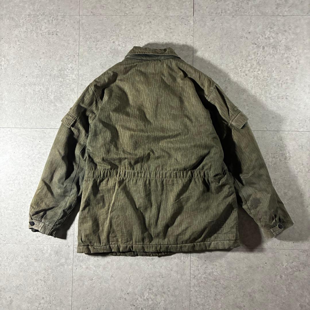 70s-東ドイツ軍実物NVAレインドロップカモミリタリージャケットフェード