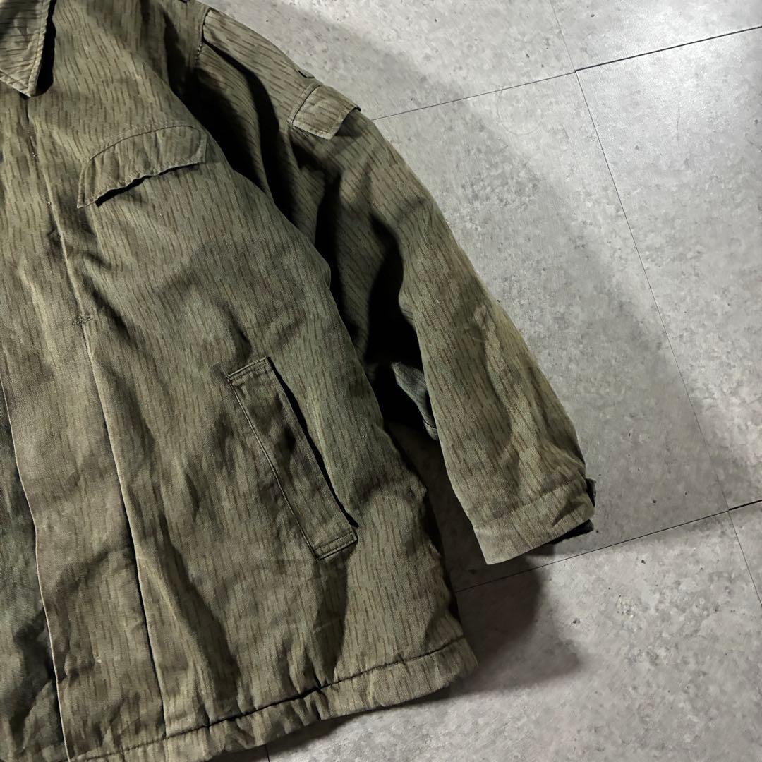 70s-東ドイツ軍実物NVAレインドロップカモミリタリージャケットフェード