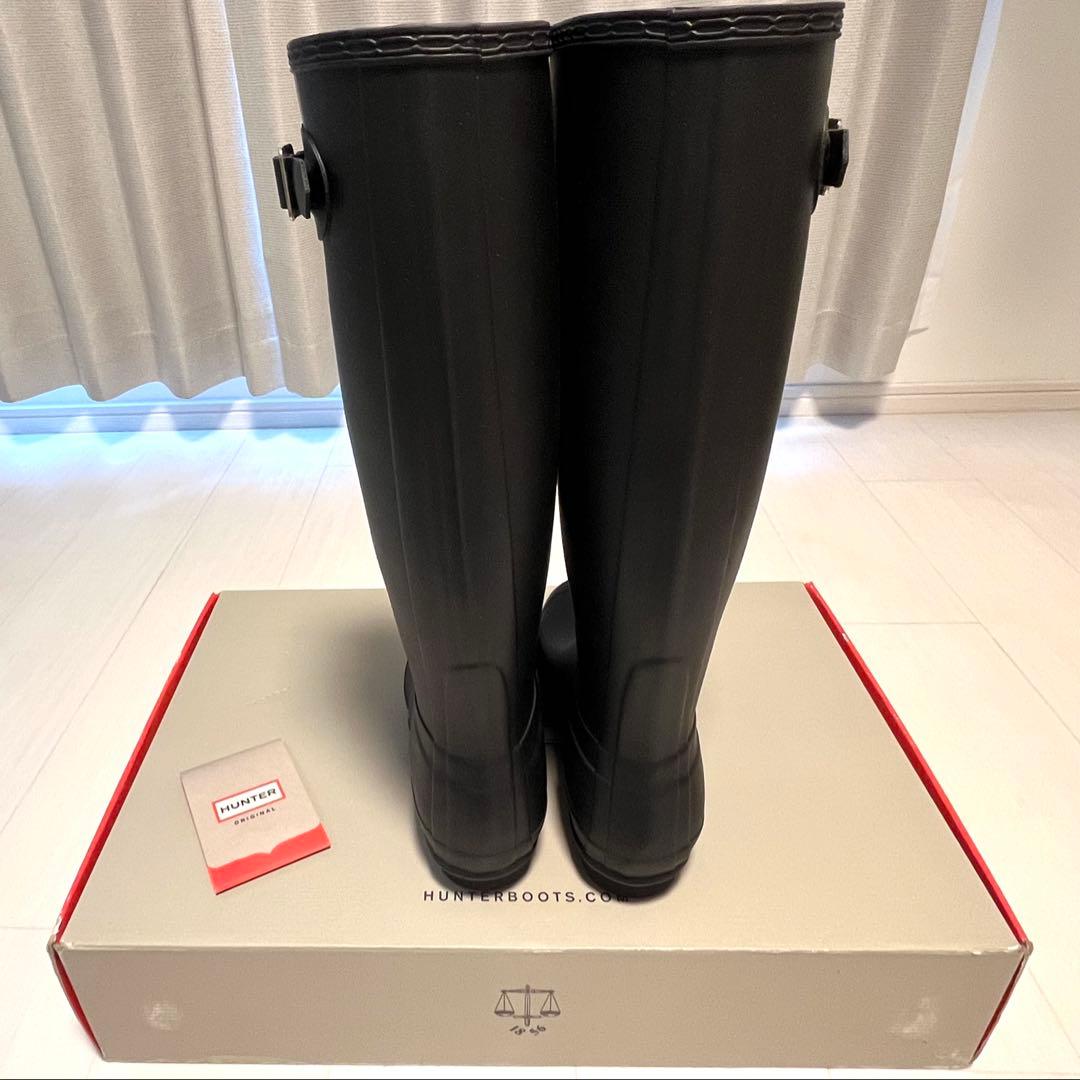 HUNTER ブラック　25cm トールレインブーツ