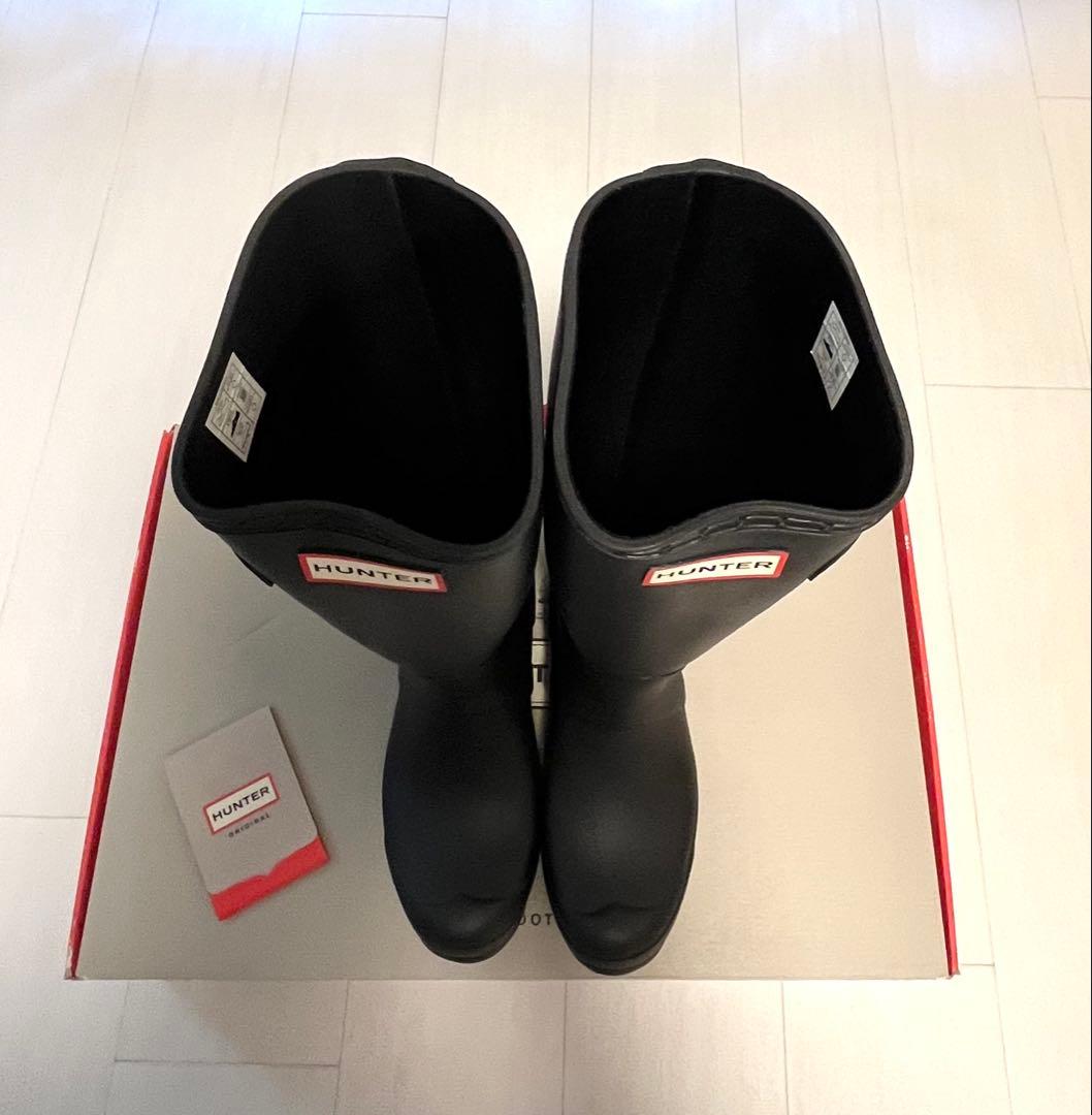 HUNTER ブラック　25cm トールレインブーツ