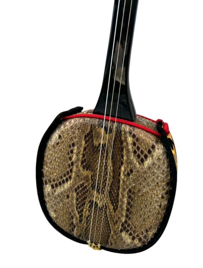 沖縄三味線 蛇革 強化張り