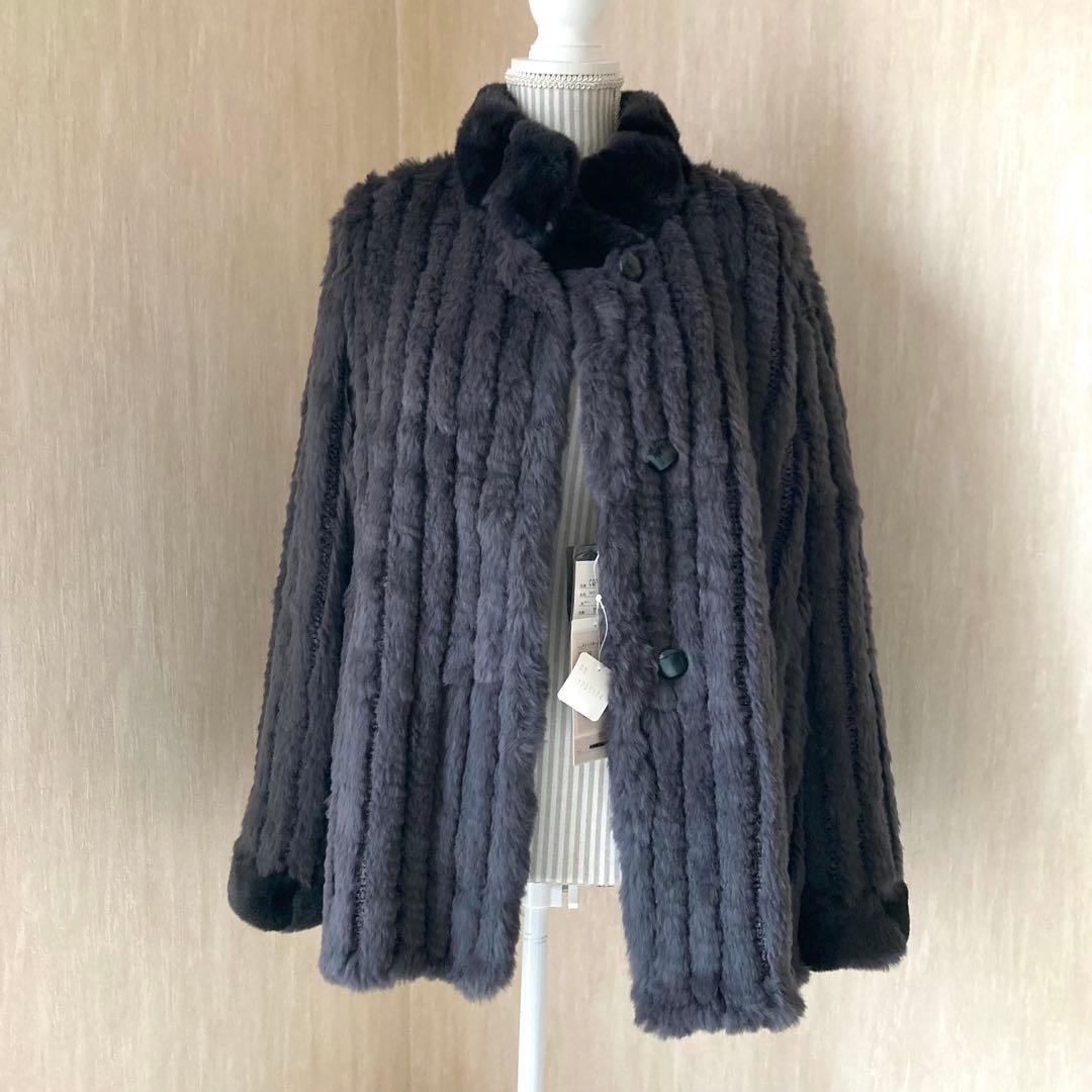 FLECHE 高級ファー(レッキス)とシルクのリバーシブルアウター