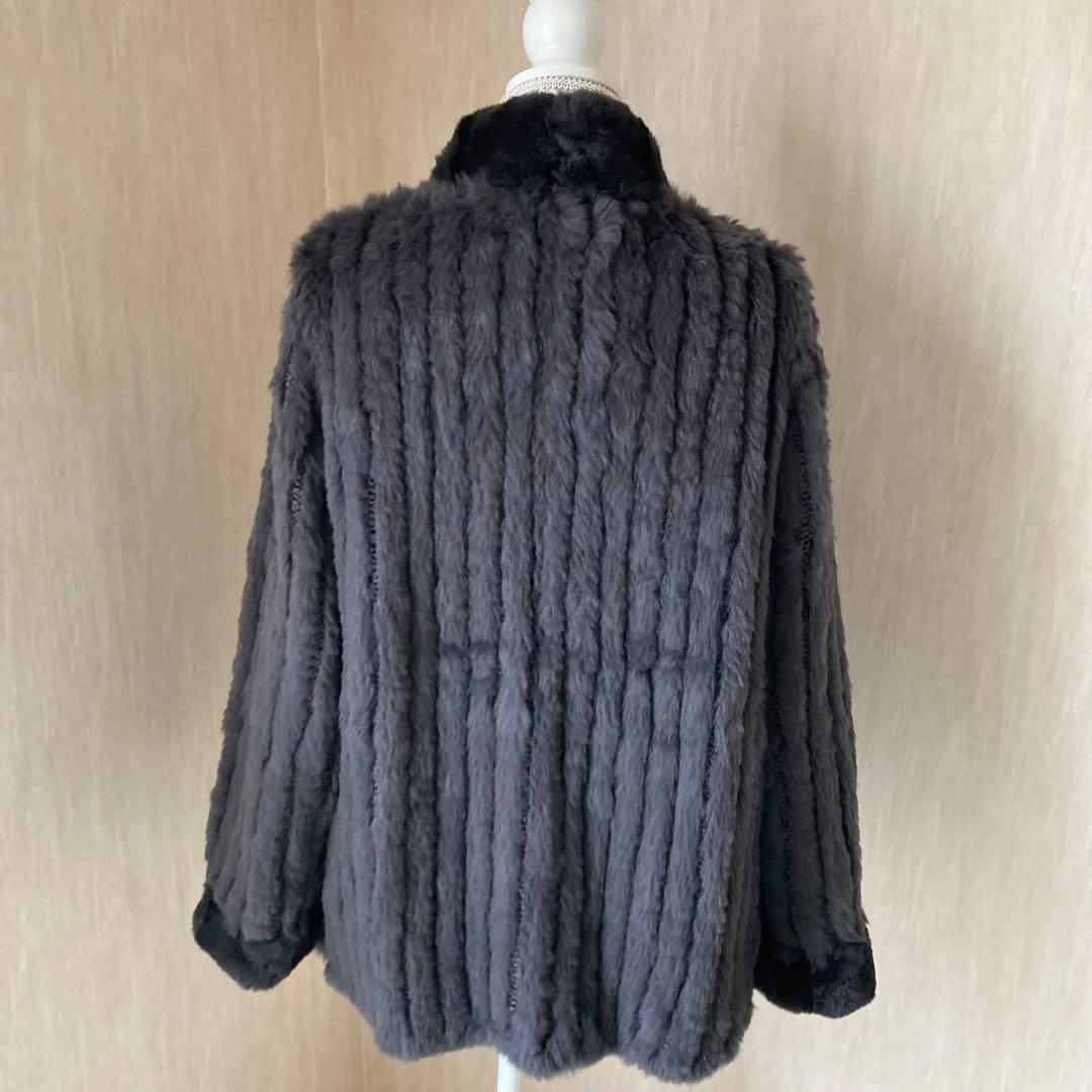 FLECHE 高級ファー(レッキス)とシルクのリバーシブルアウター