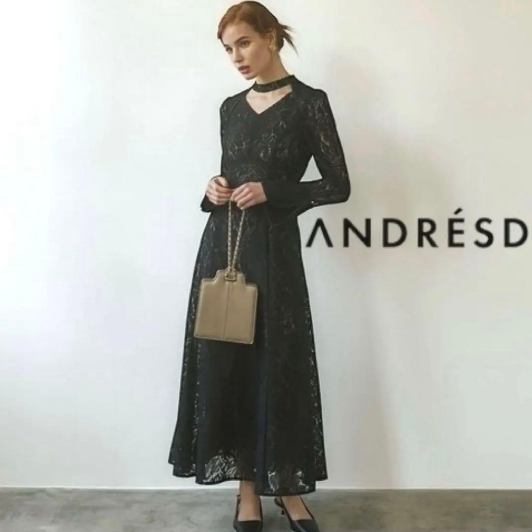 ANDRESD アンドレスド バックオープンティアドロップドレス レースドレス