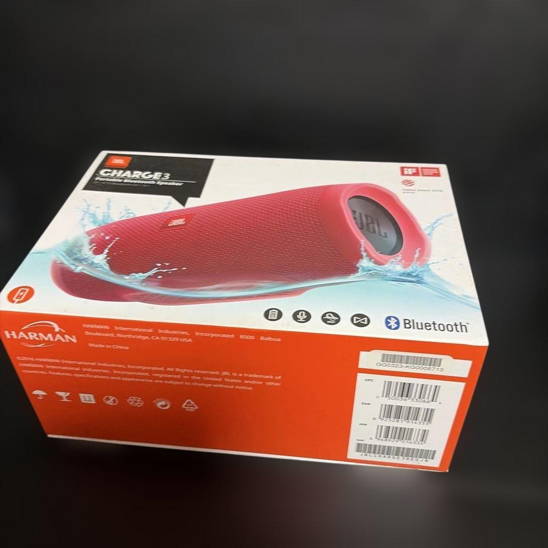 JBL Charge 3 レッド ポータブルBluetoothスピーカー