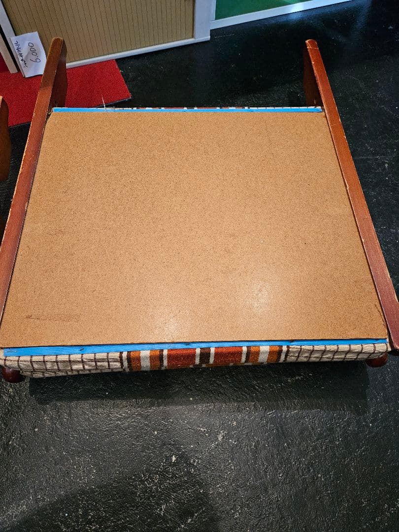 座椅子　椅子　ストライプ　チェア　希少　レア　昭和レトロ　アンティーク