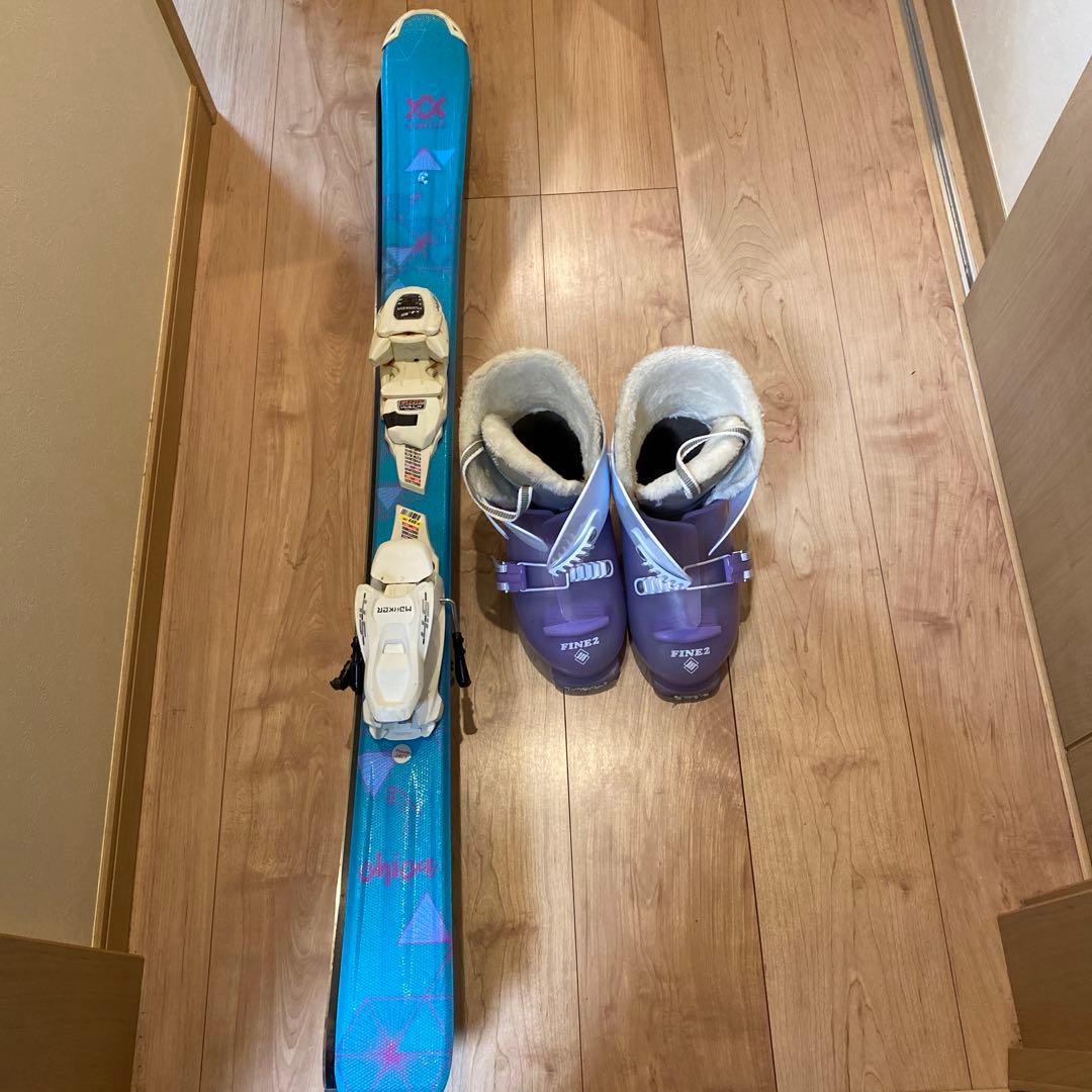 子ども用　ジュニア　スキーセット（板110cm 　スキーブーツ22cm）