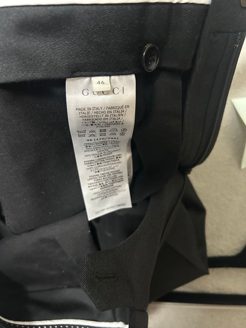 GUCCI　20SS プレーンロゴパンツ ブラック