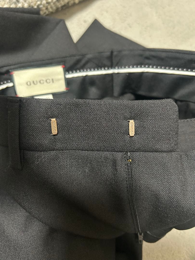 GUCCI　20SS プレーンロゴパンツ ブラック