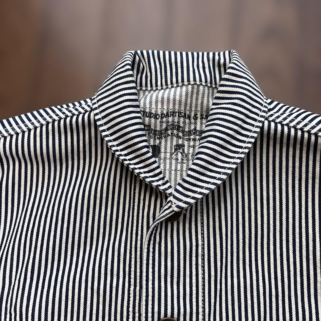 STUDIO D’ARTISAN & SA ヒッコリー カバーオール サイズ L