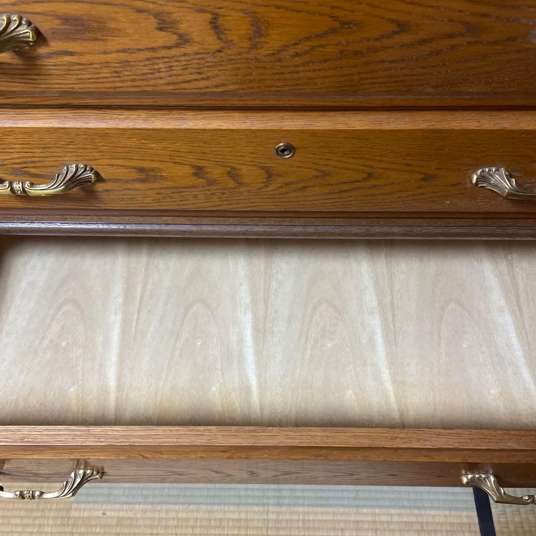 天然木　整理ダンス　箪笥　上下分離可　チェスト　KAWATA MOKKOU