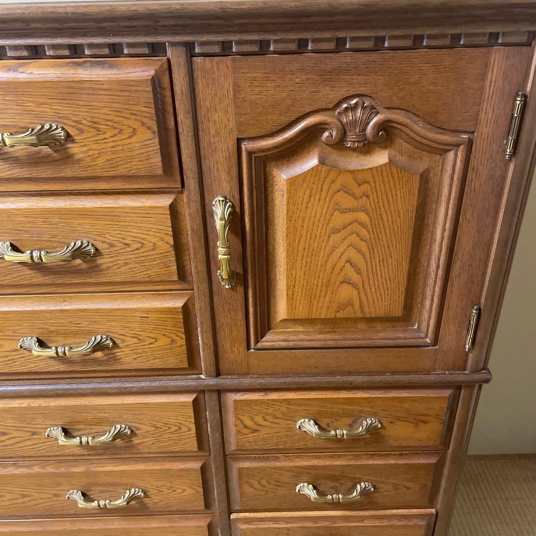 天然木　整理ダンス　箪笥　上下分離可　チェスト　KAWATA MOKKOU