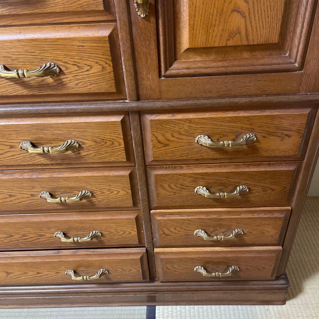 天然木　整理ダンス　箪笥　上下分離可　チェスト　KAWATA MOKKOU