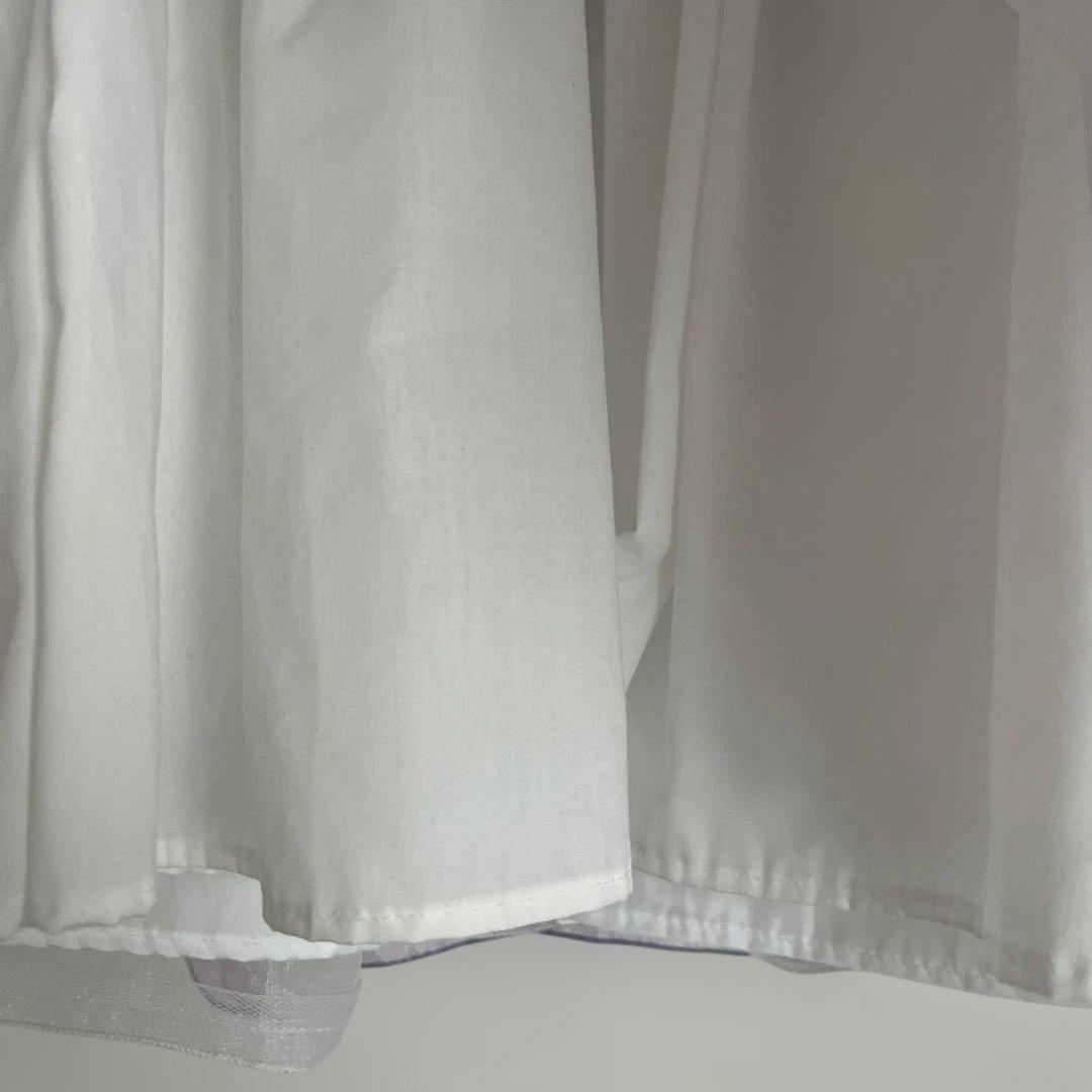 ドレスコグラデーションパープルオーガンジードレスフラワーリボン美品発表会