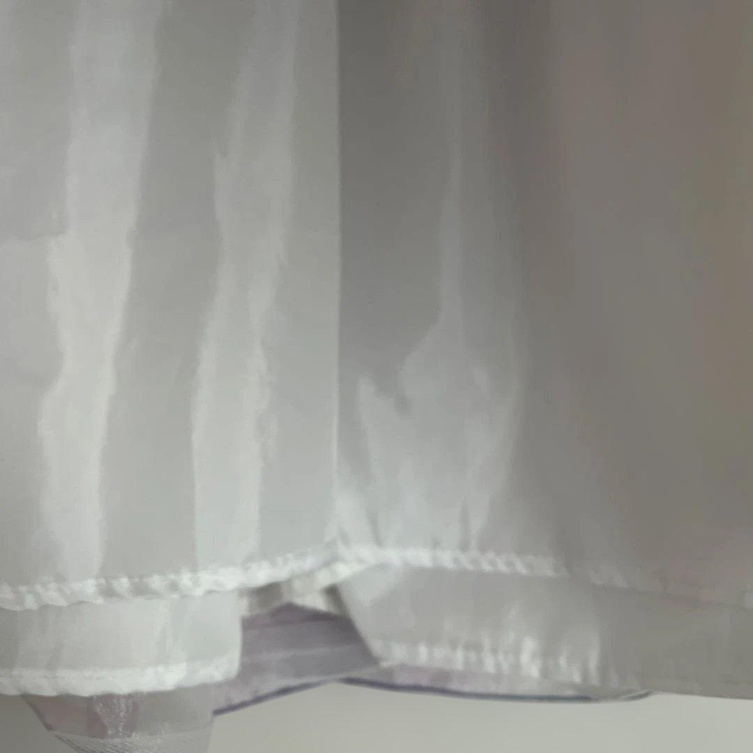 ドレスコグラデーションパープルオーガンジードレスフラワーリボン美品発表会