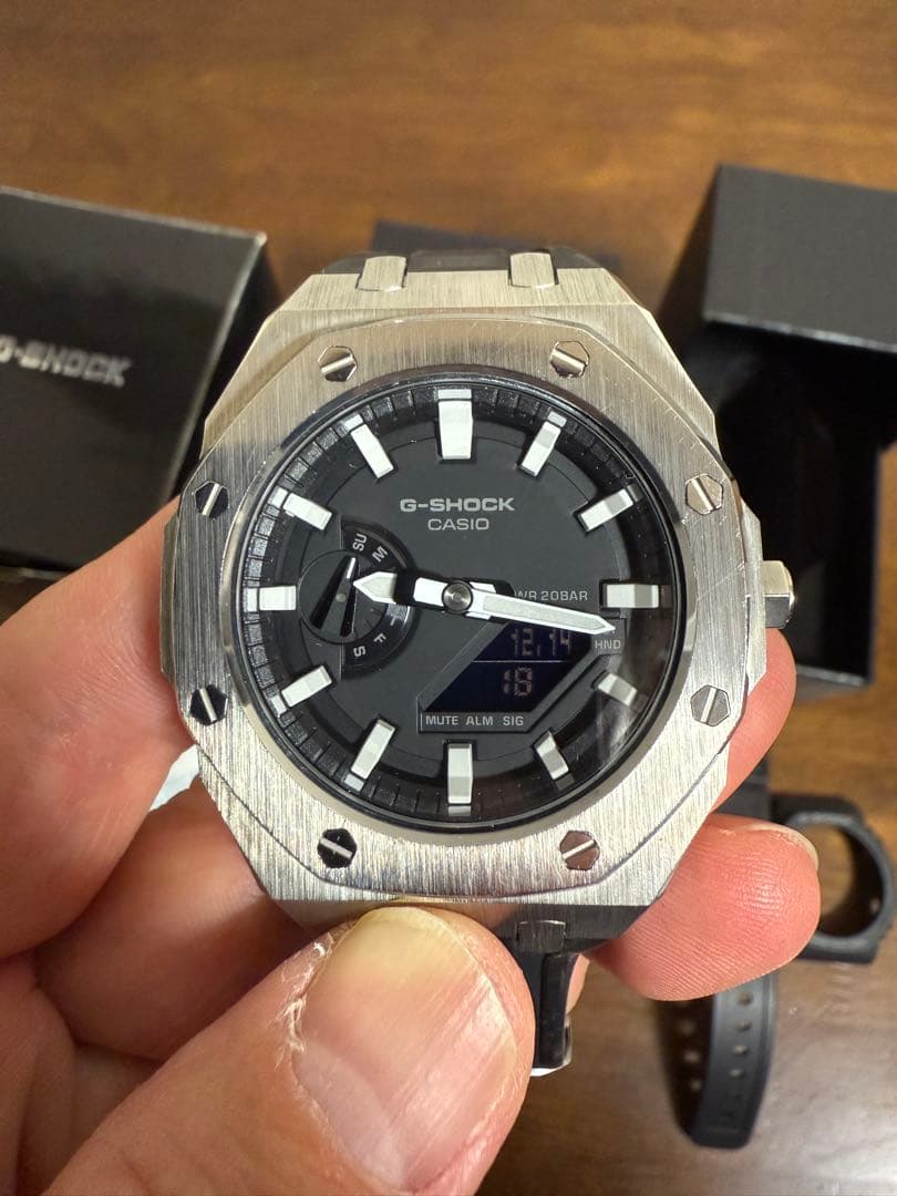 G-SHOCK GA-2100 カシオークカスタム シルバー その他付属品有