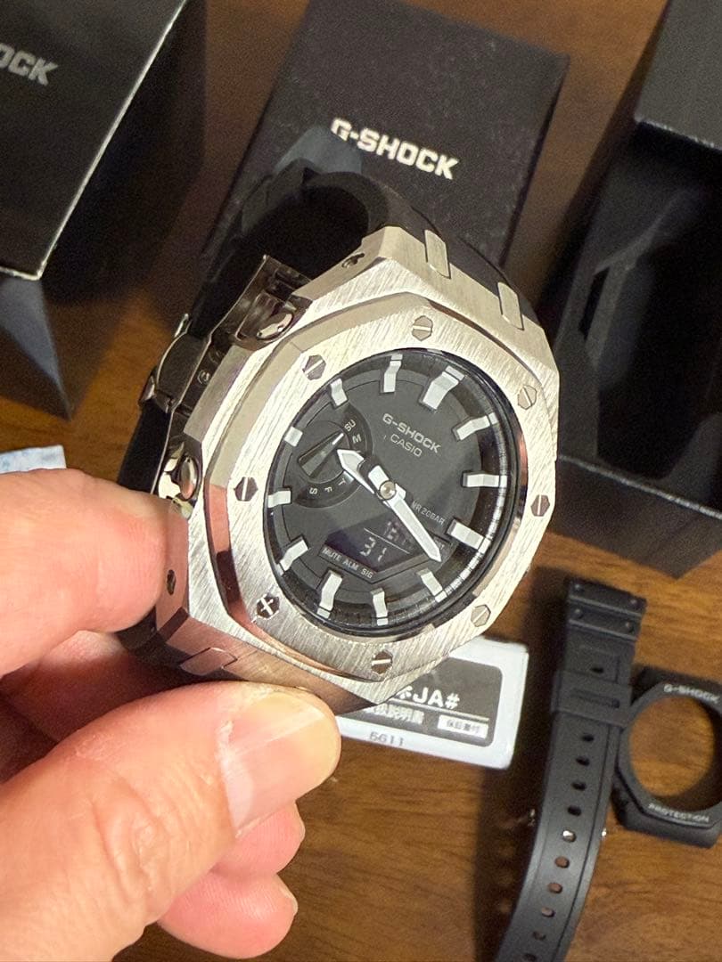 G-SHOCK GA-2100 カシオークカスタム シルバー その他付属品有
