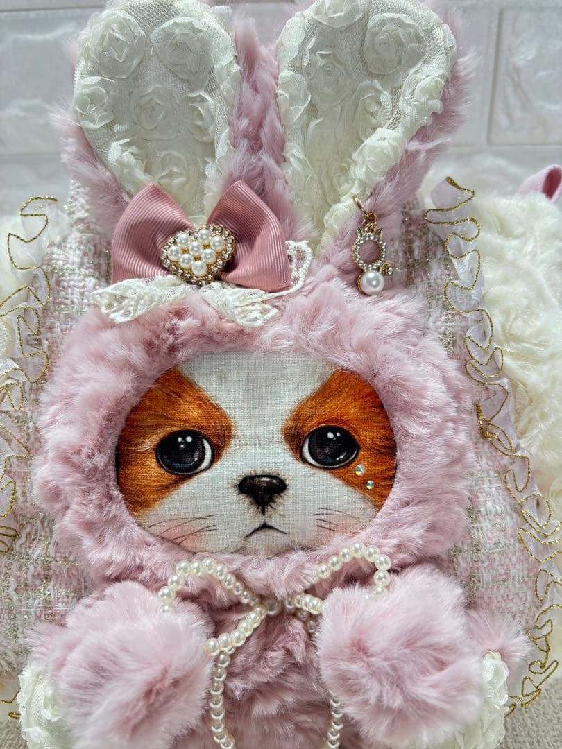 牡*❁様 コヤンイサムチョン　ハンドメイド　ファーバッグ　アンコちゃん　ツイード