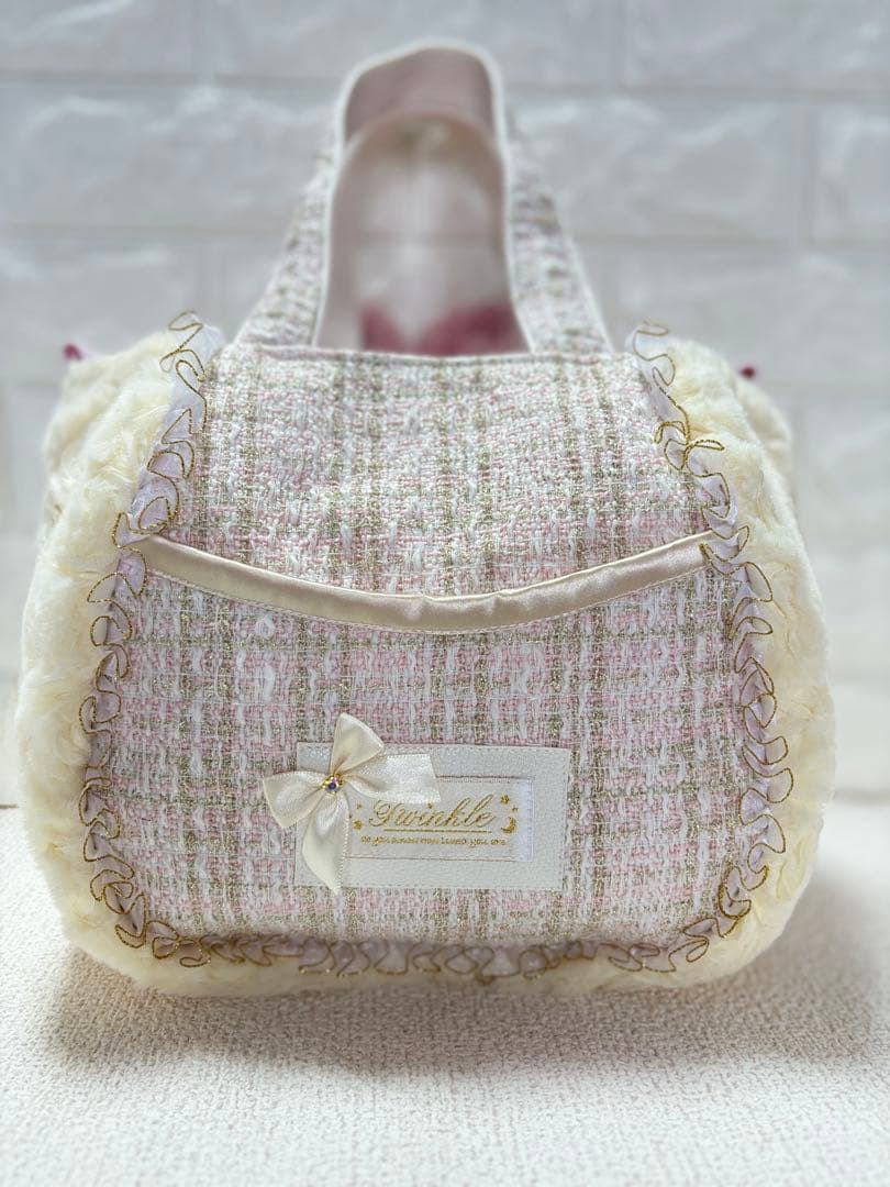 牡*❁様 コヤンイサムチョン　ハンドメイド　ファーバッグ　アンコちゃん　ツイード