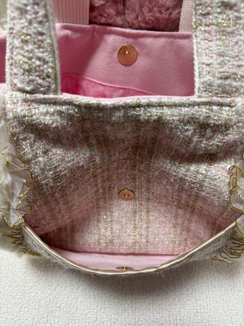 牡*❁様 コヤンイサムチョン　ハンドメイド　ファーバッグ　アンコちゃん　ツイード