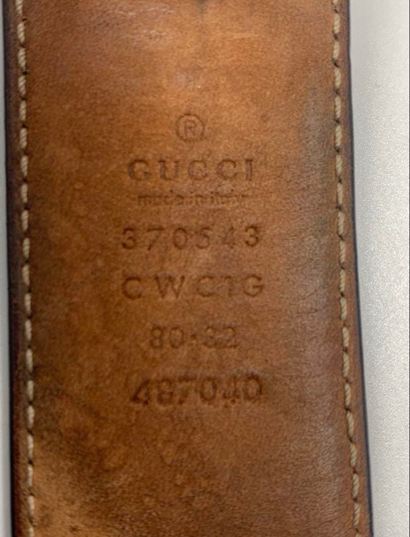 GUCCI グッチ ベルト CWC1G ブラック レザー インターロッキングG