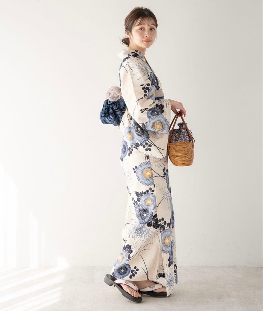 最終価格⭐️新品未使用未開封品　 ゆかた館グレース　人気浴衣M 5点セット下駄変更