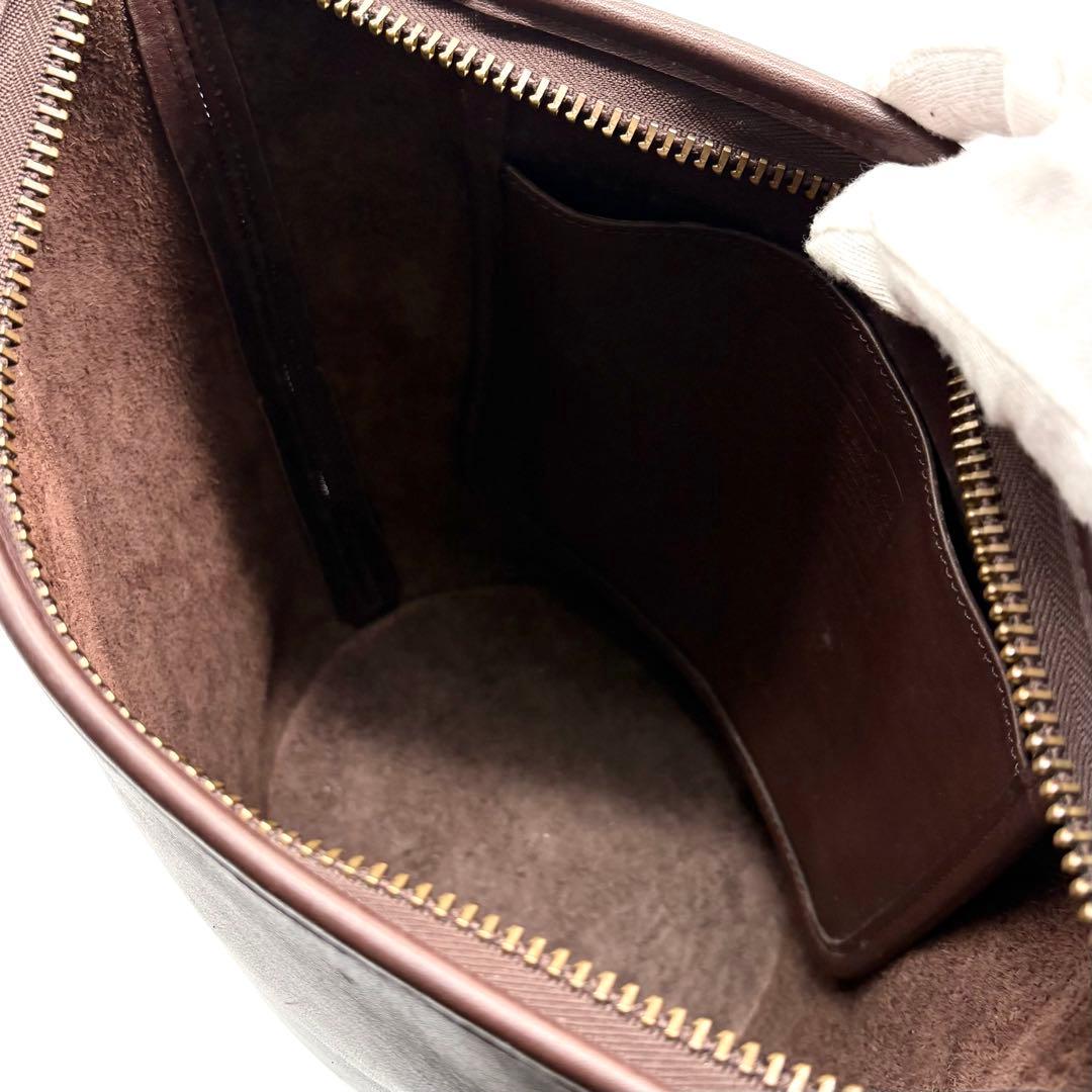 美品✨オールドコーチ ショルダーバッグ バケツ型 レザー ブラウン 9953