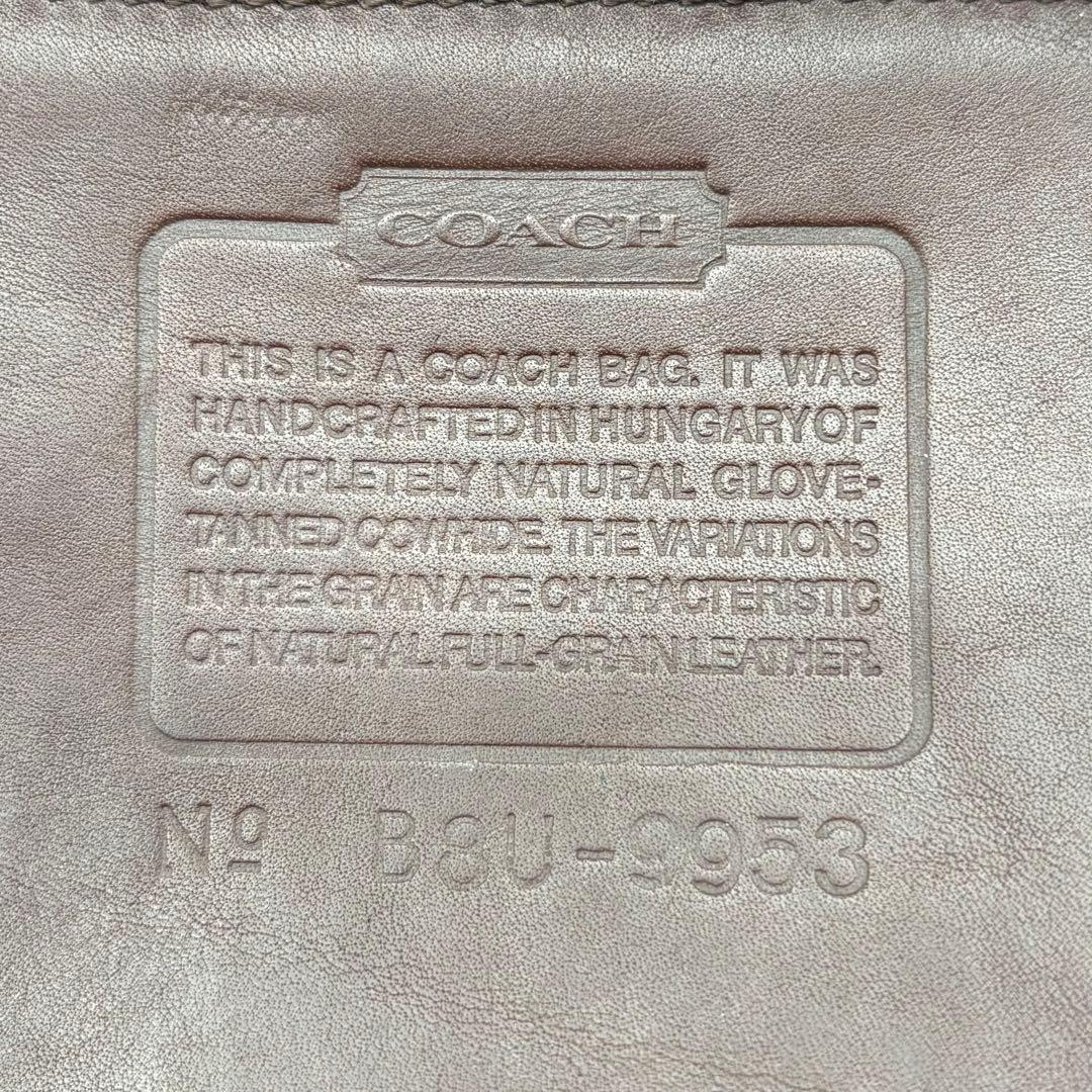 美品✨オールドコーチ ショルダーバッグ バケツ型 レザー ブラウン 9953