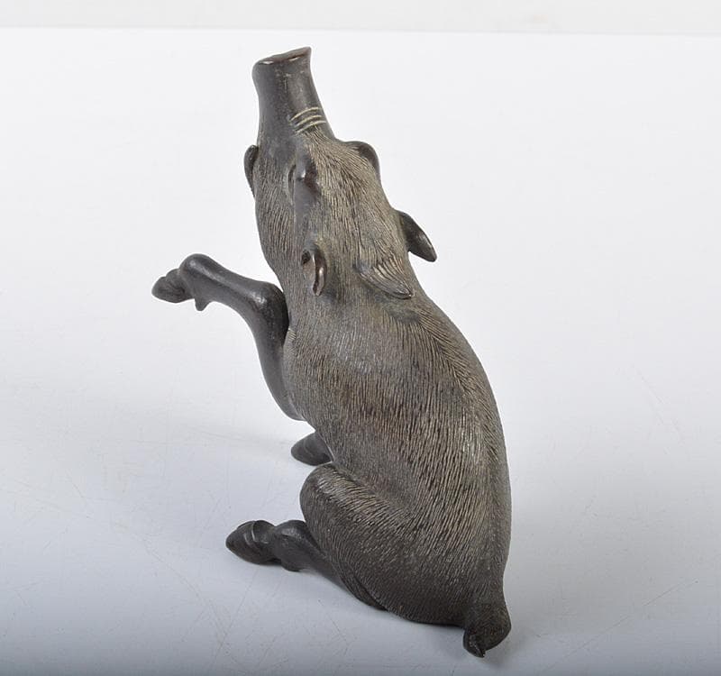 hope　古銅　猪　置物　M　R4272