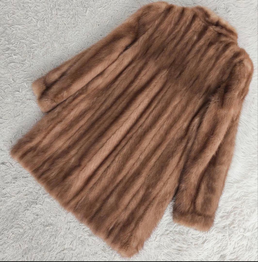 【美品✴︎】総丈78 エンバ 毛皮 ミンク デミバフ ファーコート M
