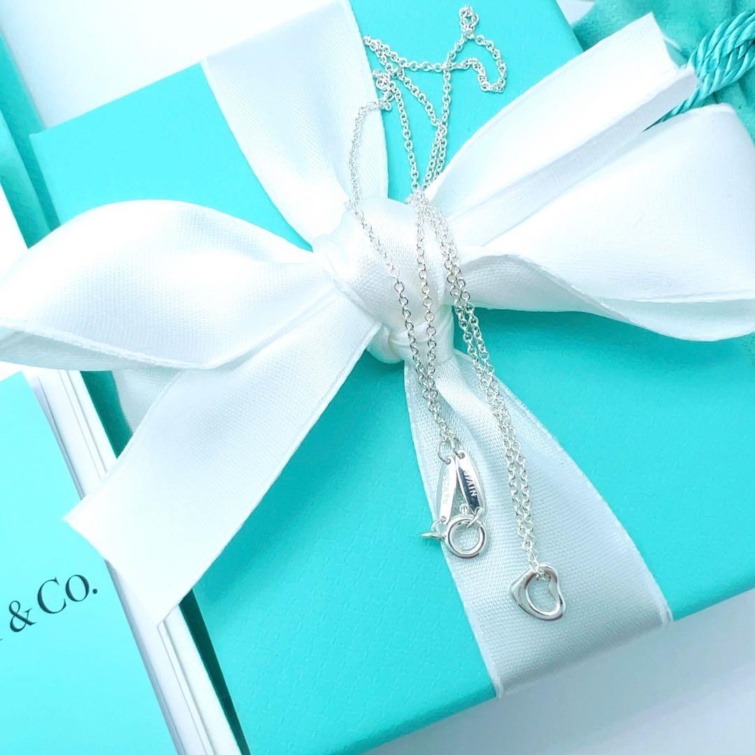 新品✨ティファニーオープンハートネックレスシルバー　オンライン限定7㎜プレゼント