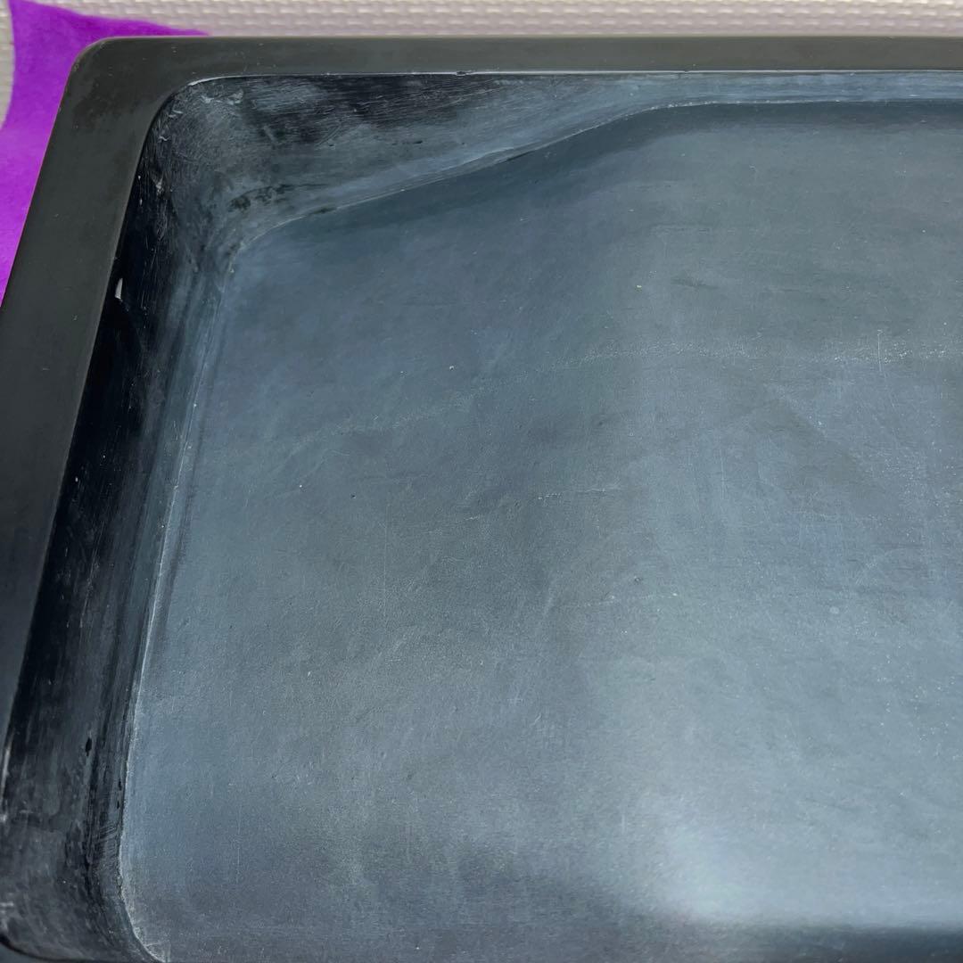 ⭕️雨畑硯　超大型長方硯　玄林雨畑　甲州銘石　硯界最高5kg近く