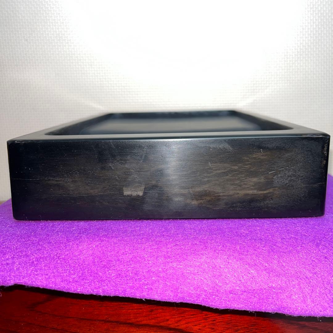 ⭕️雨畑硯　超大型長方硯　玄林雨畑　甲州銘石　硯界最高5kg近く