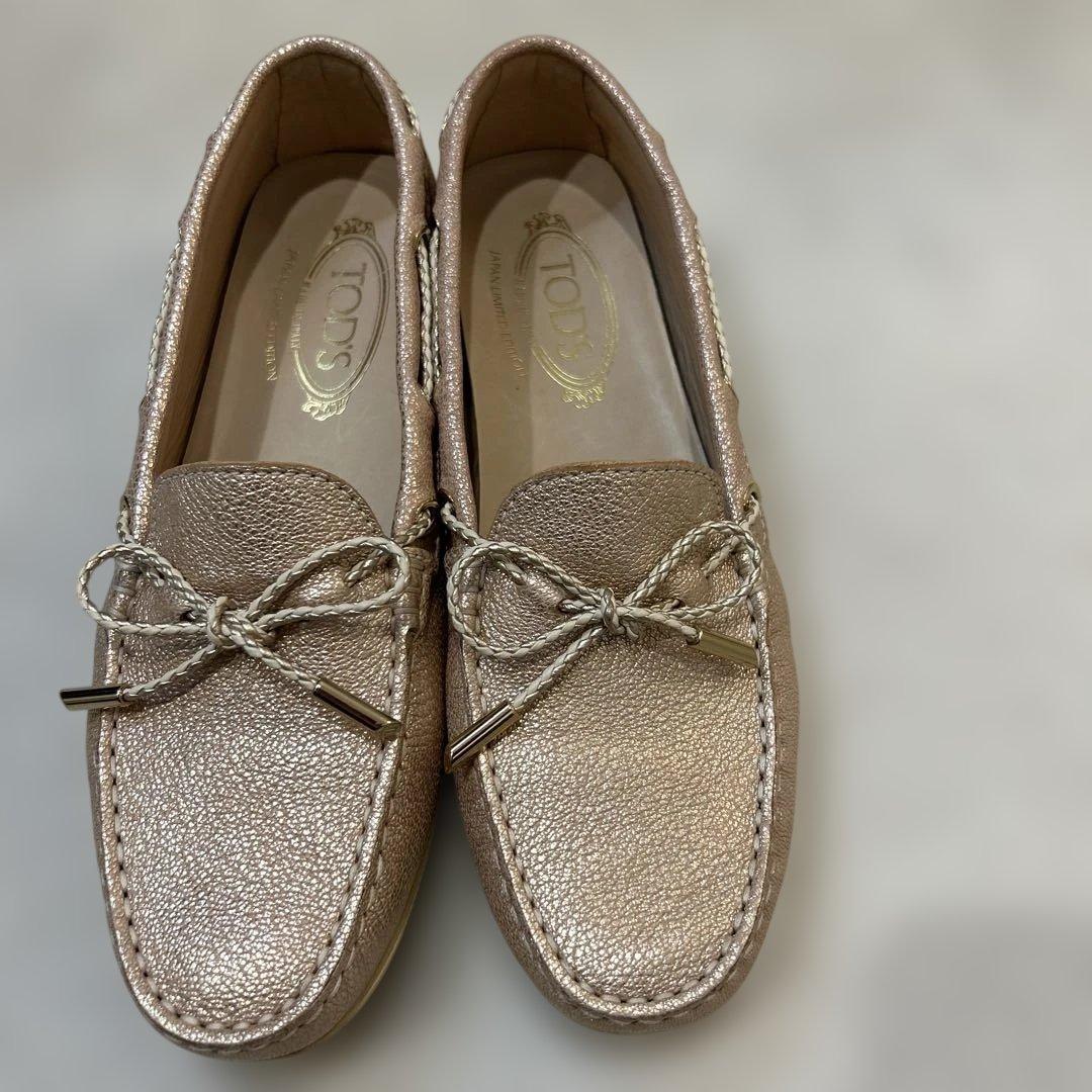 【美品】TOD'S トッズ ゴンミーニ ドライビングシューズ ピンク 38