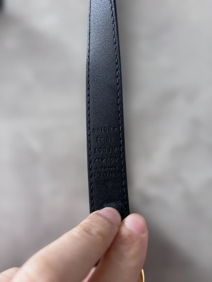 GUCCI グッチ　ブラッレザーベルト ゴールドバックル