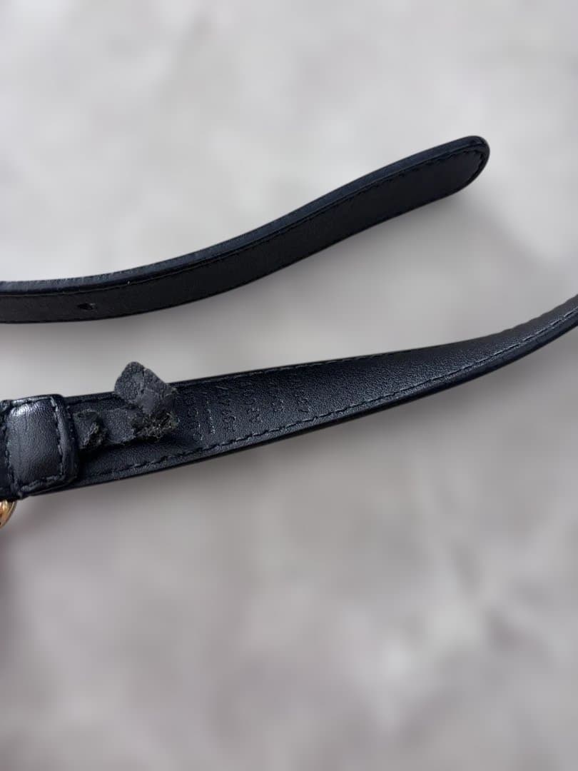 GUCCI グッチ　ブラッレザーベルト ゴールドバックル