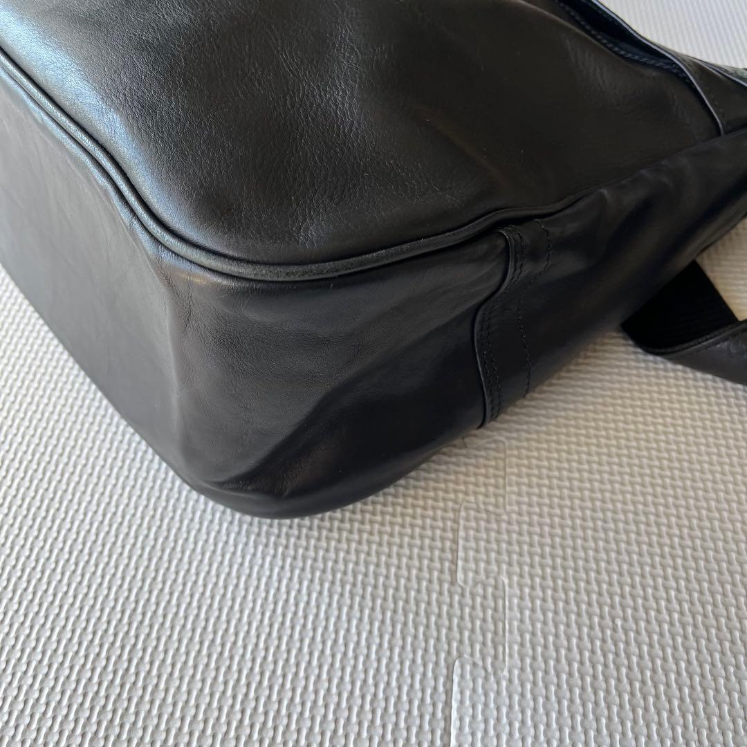 美品 希少 POTER オールレザー メッセンジャーバッグ 斜め掛け A4