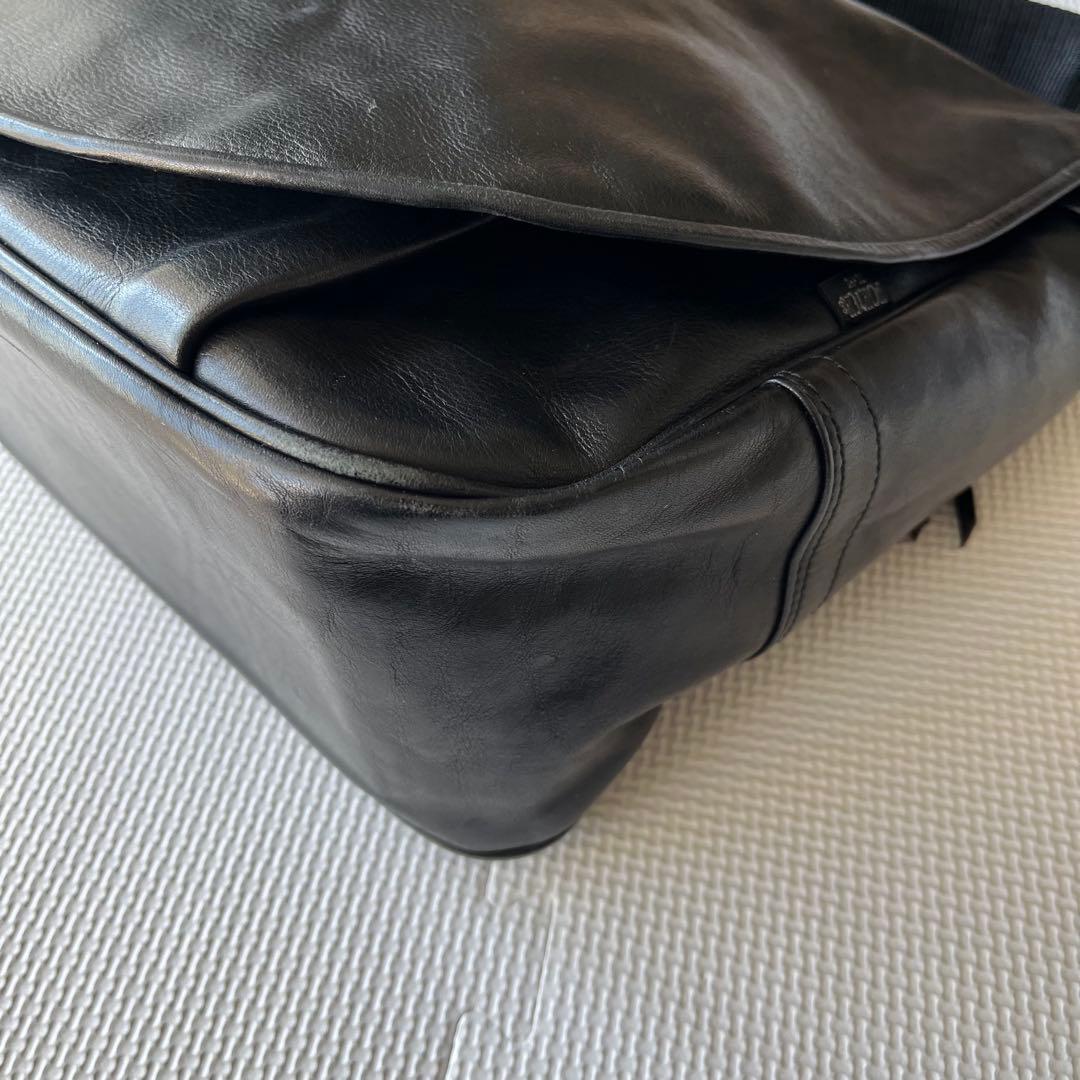 美品 希少 POTER オールレザー メッセンジャーバッグ 斜め掛け A4