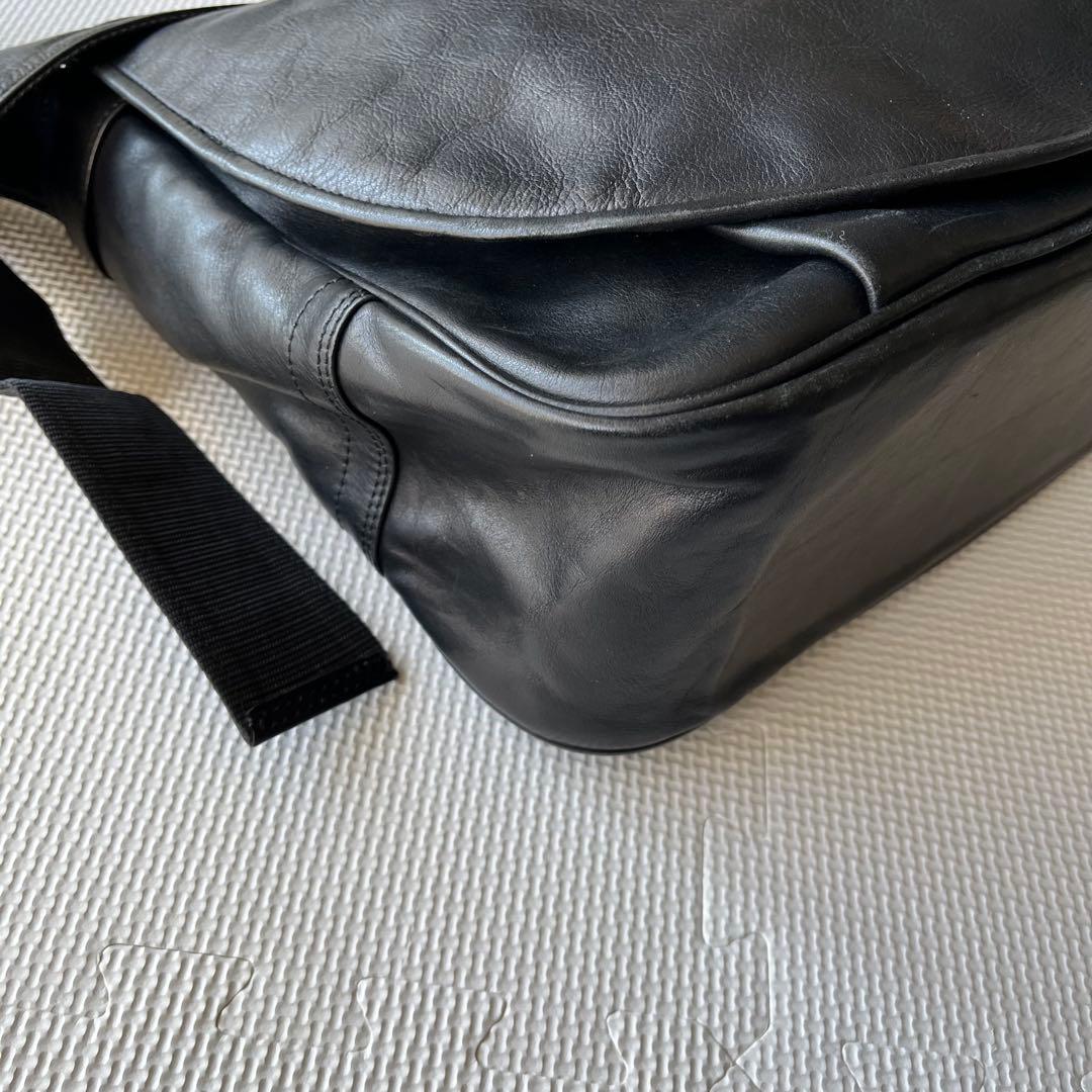 美品 希少 POTER オールレザー メッセンジャーバッグ 斜め掛け A4