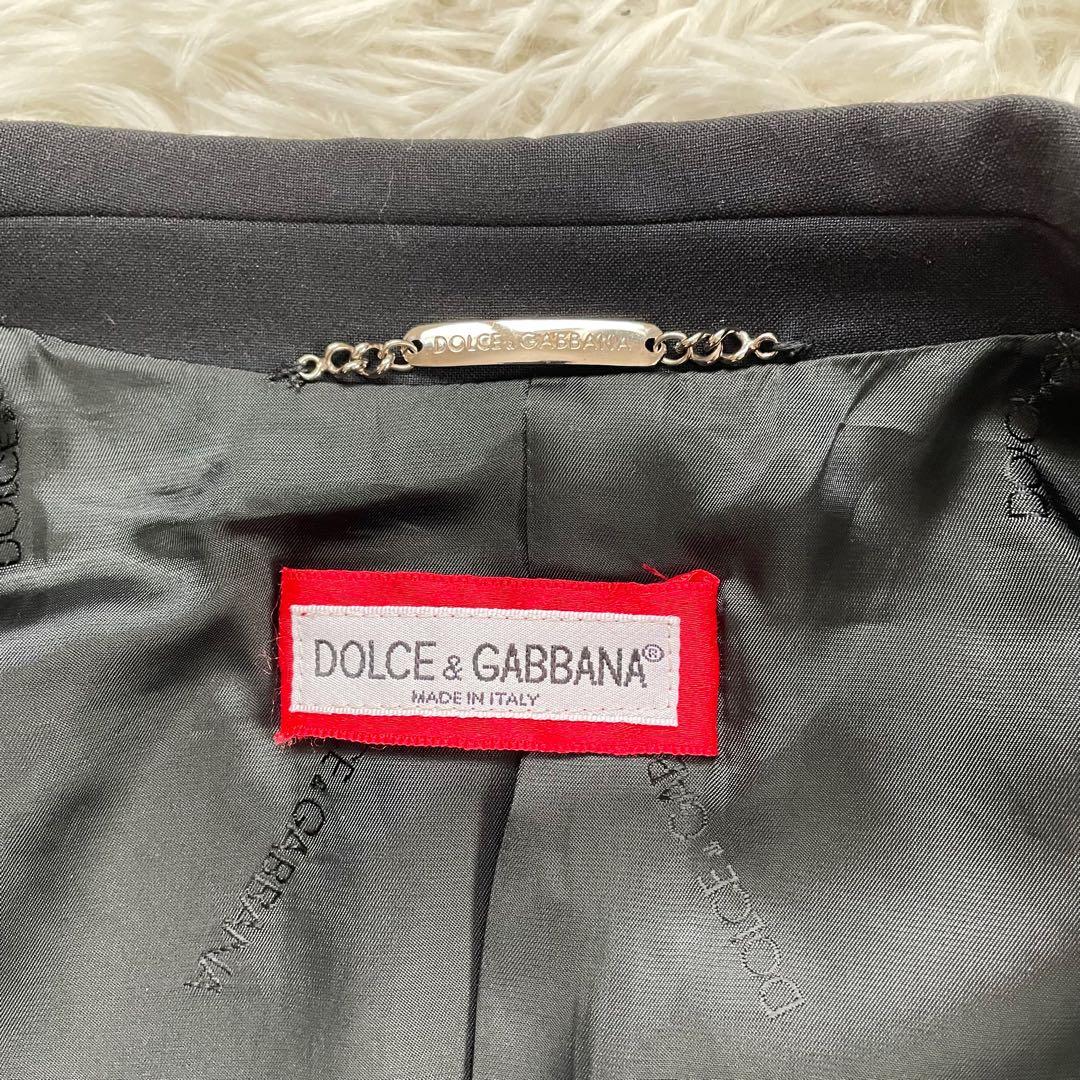 D&G DOLCE&GABBANA ブラックダブルブレスト14ボタンジャケット