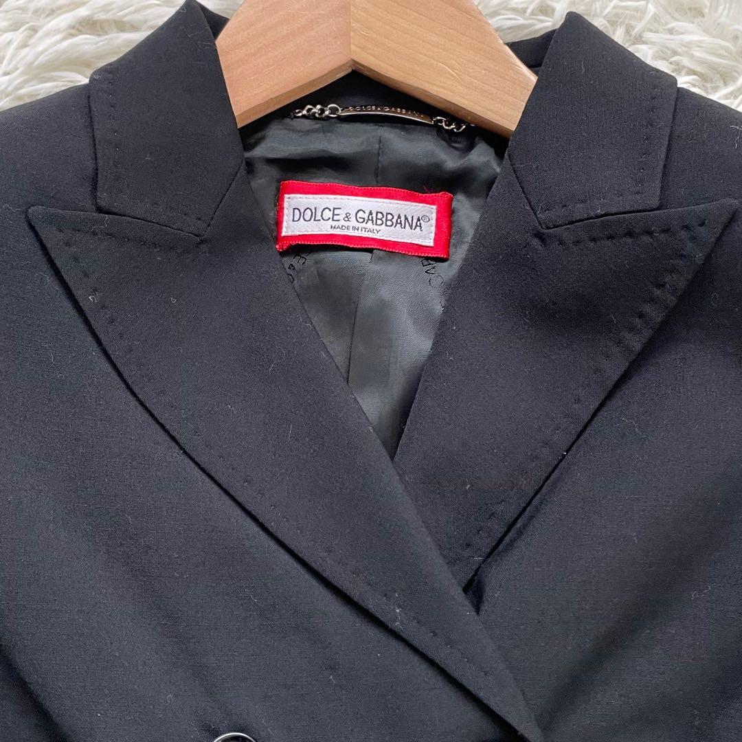 D&G DOLCE&GABBANA ブラックダブルブレスト14ボタンジャケット