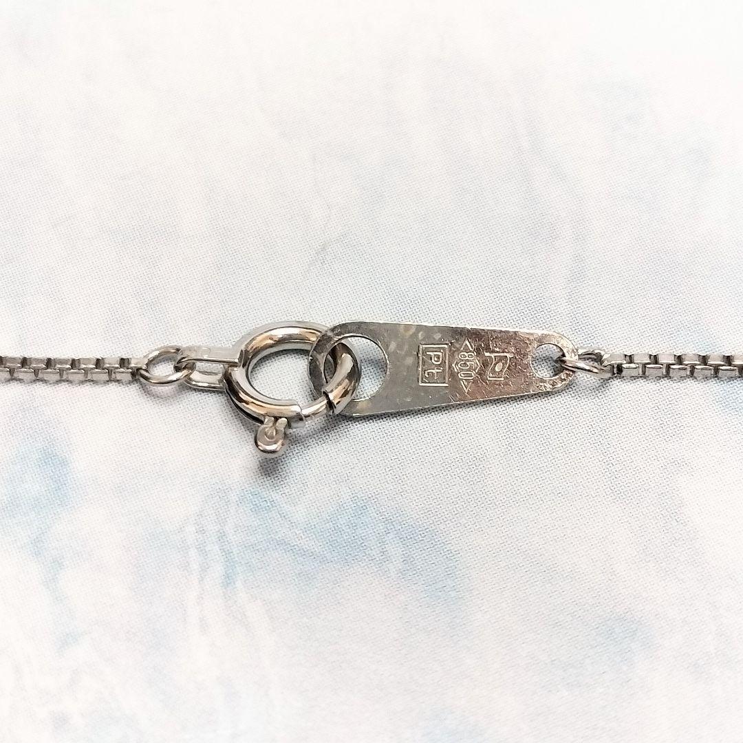 43cm Pt850 ベネチアンチェーンネックレス ホールマーク有 0.1mm