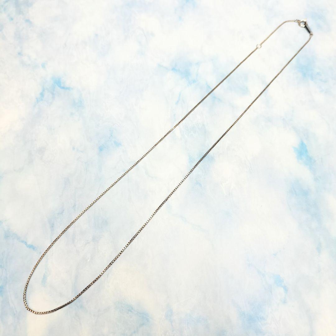 43cm Pt850 ベネチアンチェーンネックレス ホールマーク有 0.1mm