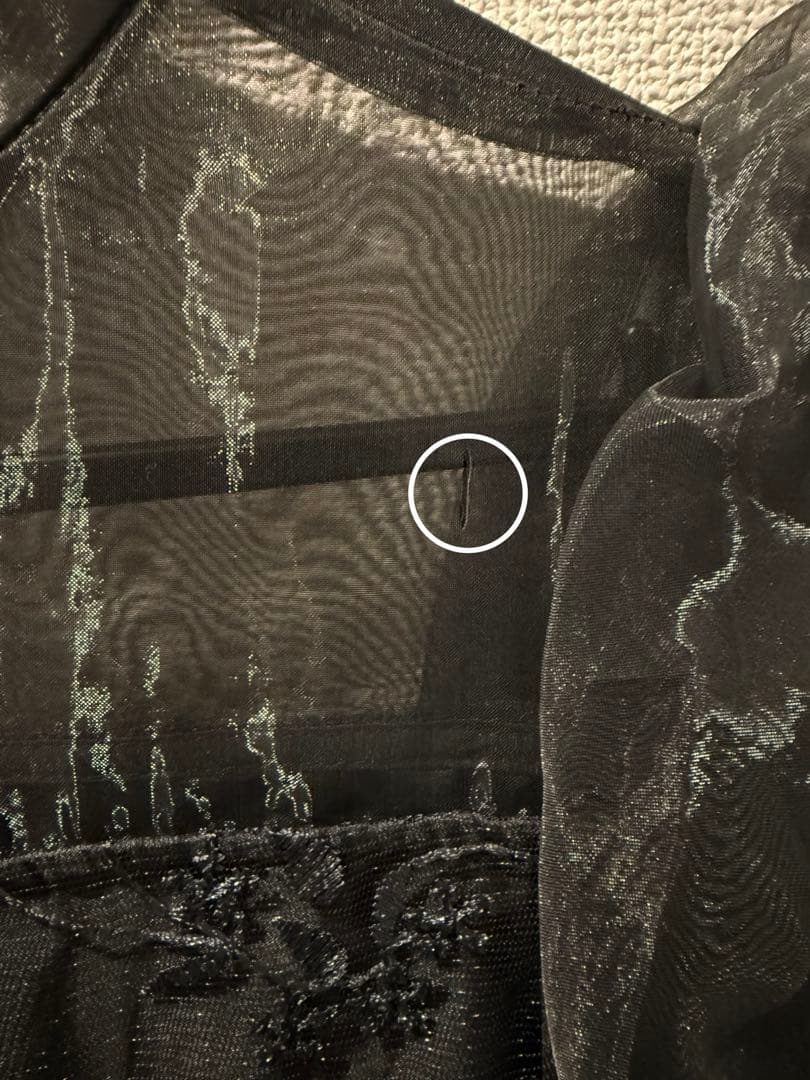 シアー素材 ボリューム袖 レース オケージョン ドレス kana