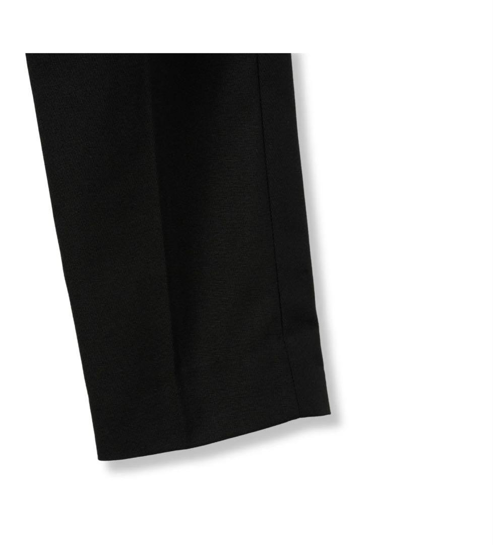TENON 2TUCK TROUSERS ブラック プリーツスラックス